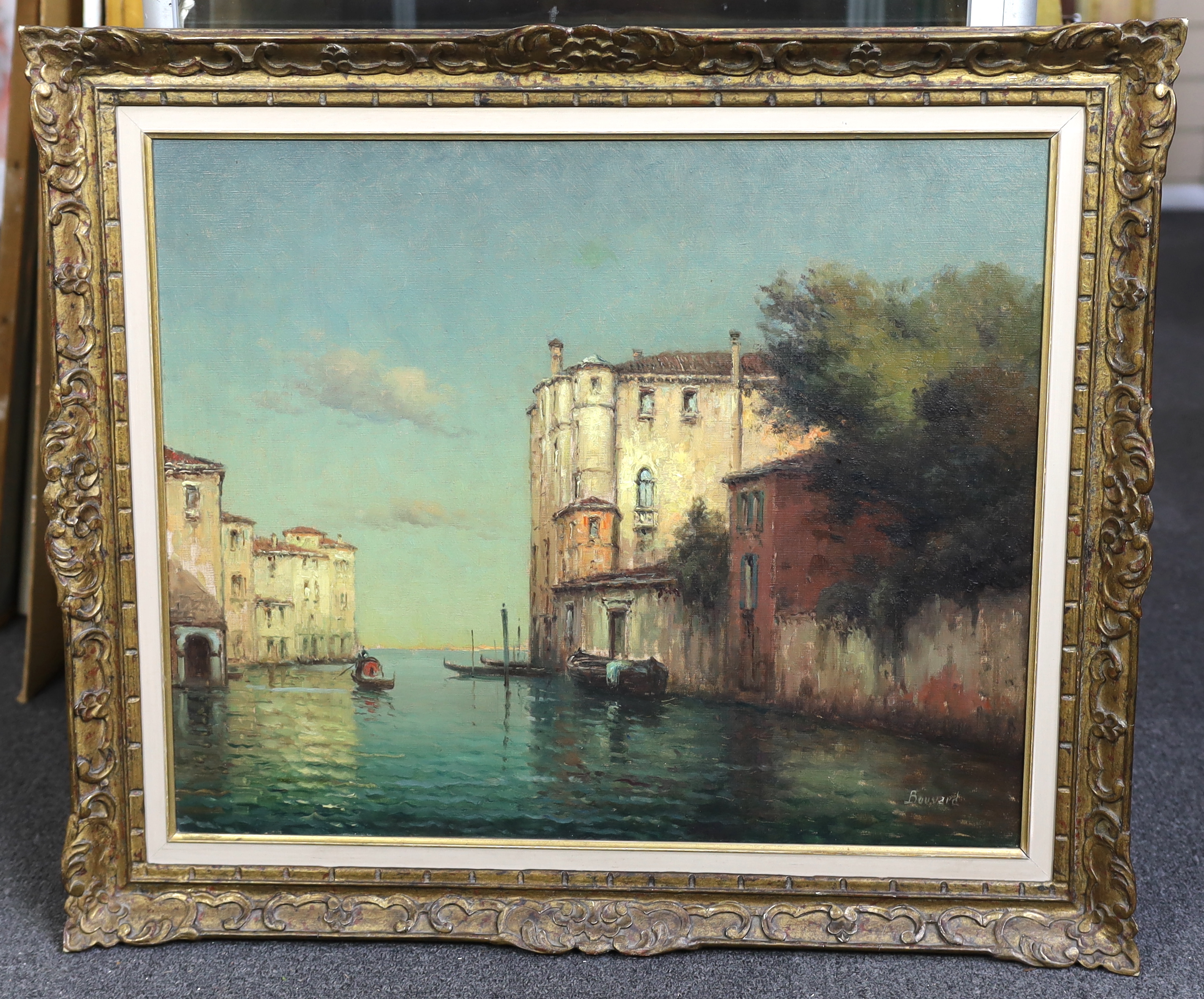 Noel Georges Bouvard (French, 1912-1975), 'A cool evening, Venice', oil on canvas, 50 x 60cm